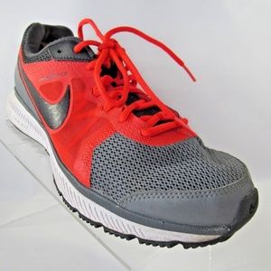 Nike Zoom Sz 10 Grey Red Running Mens Shoes L2A36